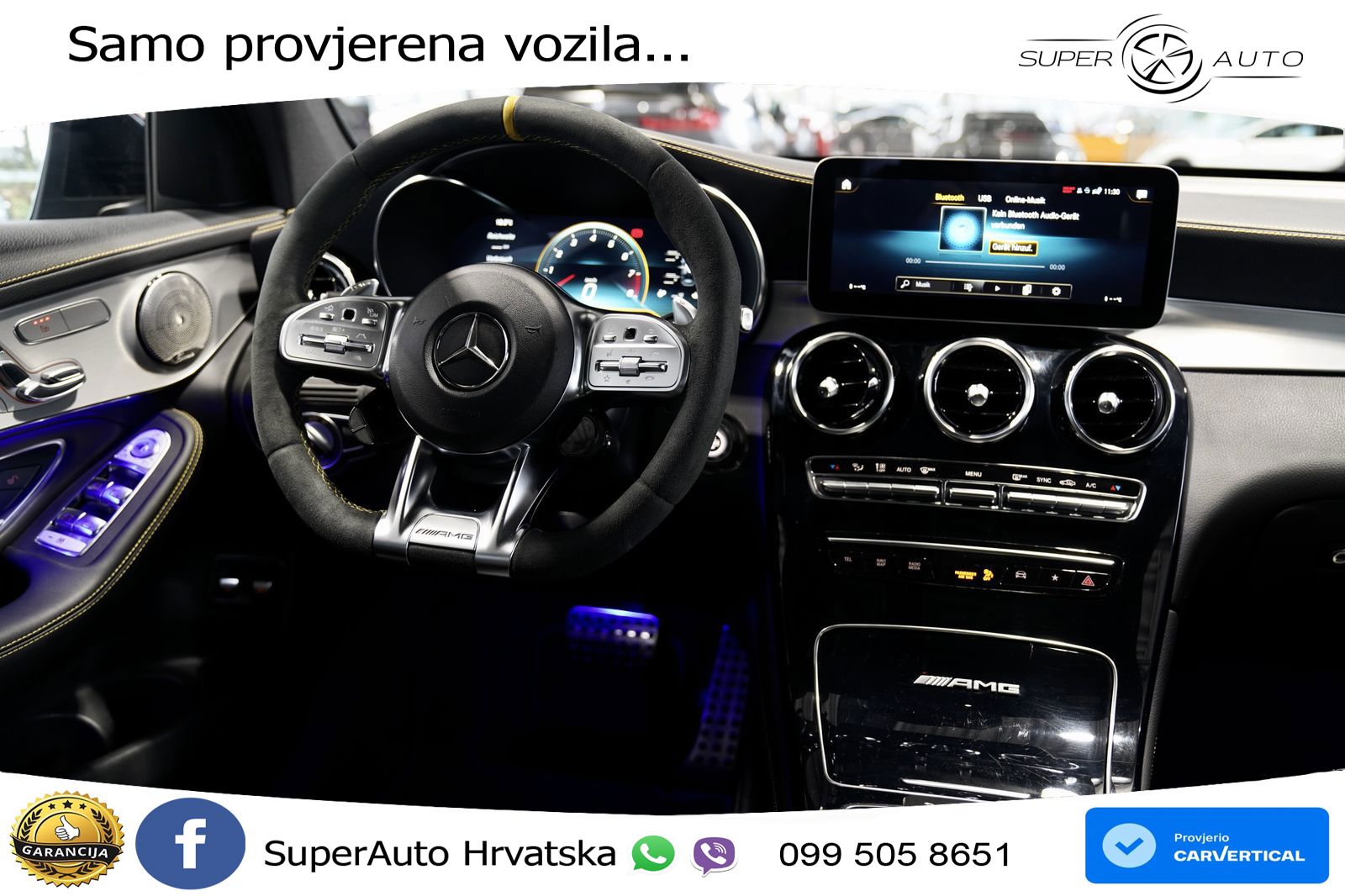 Mercedes AMG GLC 63 V8 (476 KS) 4MATIC+ MCT ACC+GR SJED+360+PANO