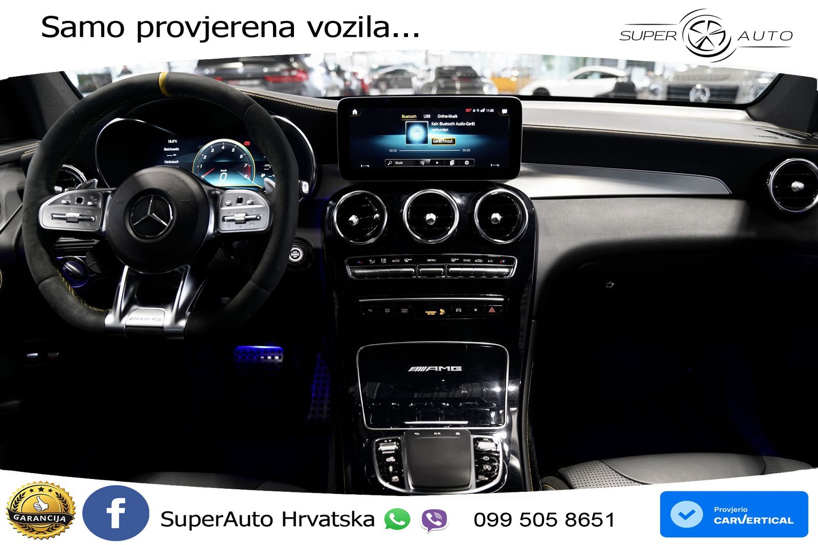 Mercedes AMG GLC 63 V8 (476 KS) 4MATIC+ MCT ACC+GR SJED+360+PANO