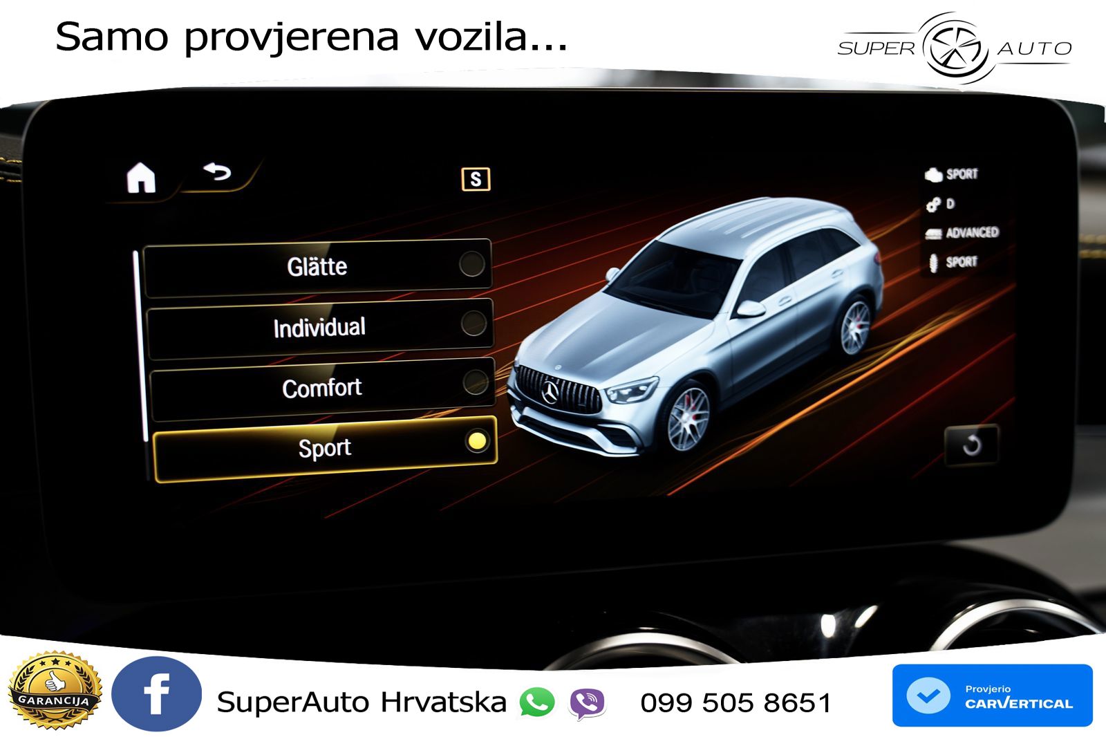 Mercedes AMG GLC 63 V8 (476 KS) 4MATIC+ MCT ACC+GR SJED+360+PANO