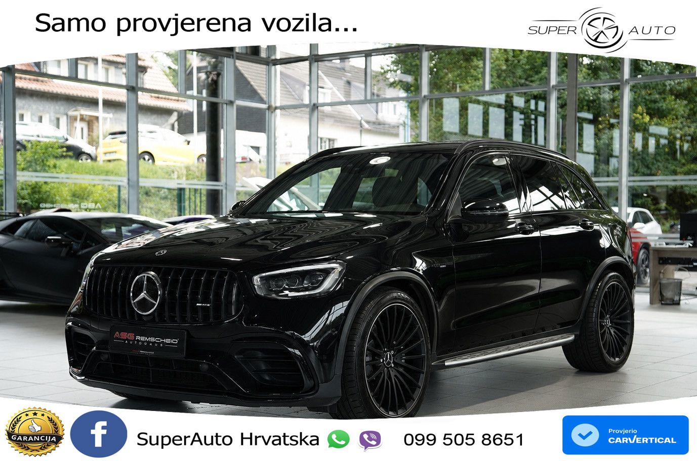 Mercedes AMG GLC 63 V8 (476 KS) 4MATIC+ MCT ACC+GR SJED+360+PANO
