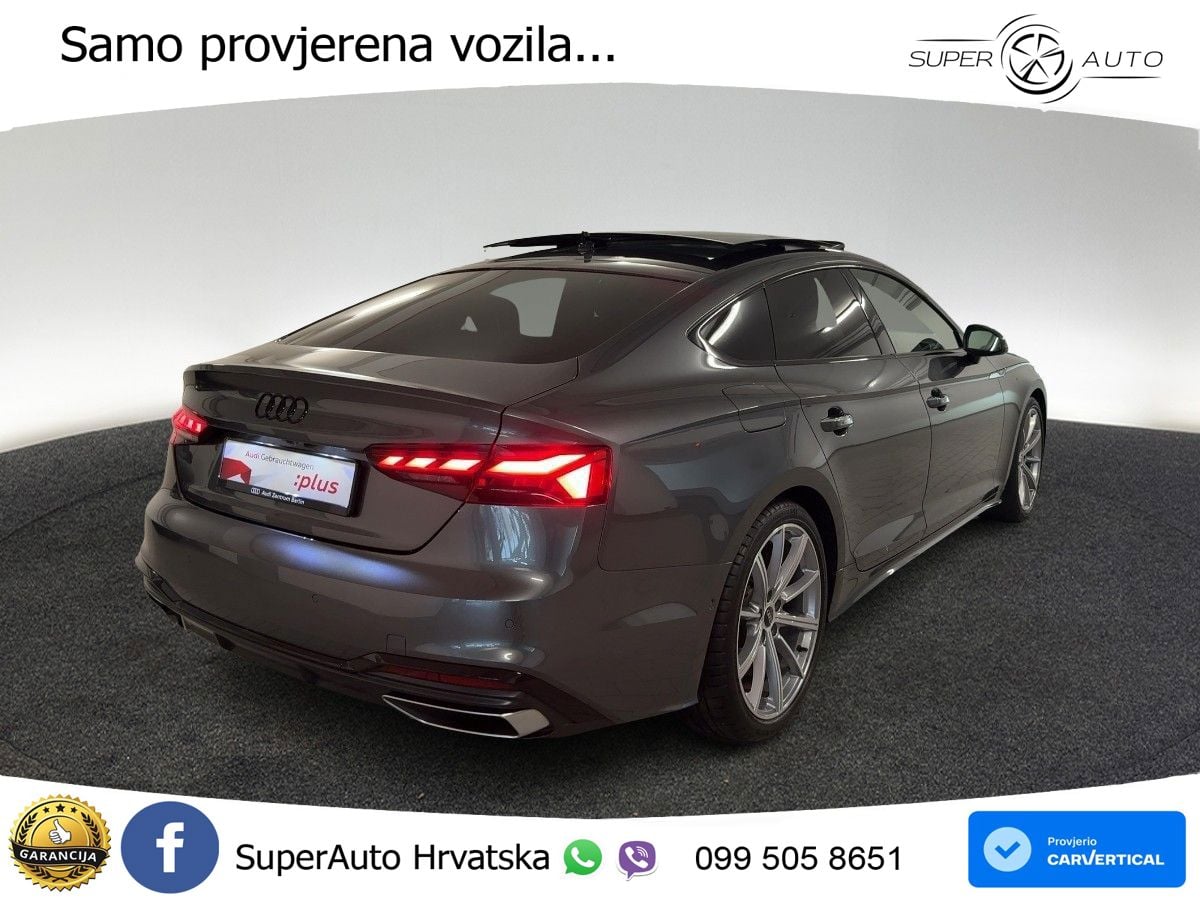 Audi A5 Sportback  40 TFSI (204 KS) S tronic S line LED+GR SJED+ACC