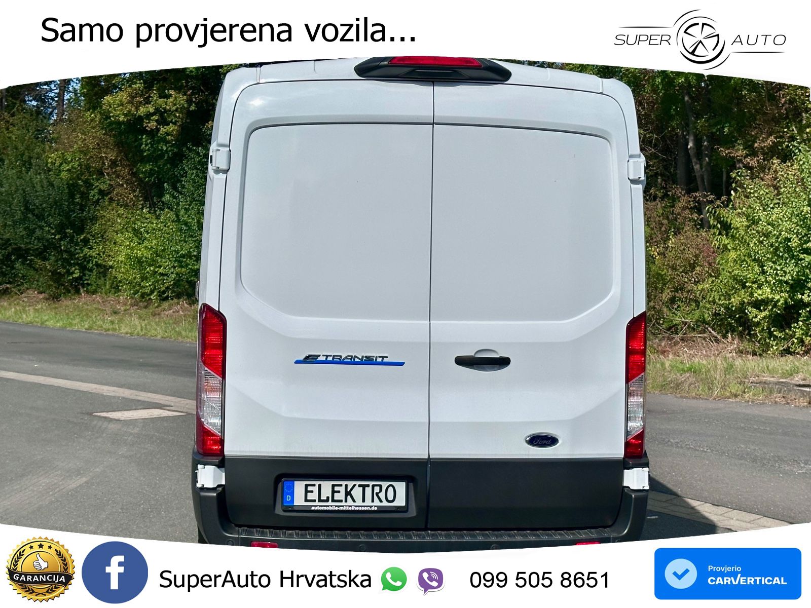 Ford Transit E 350 L3H2 230V / 68KWh 316Km WLTP 184 KS