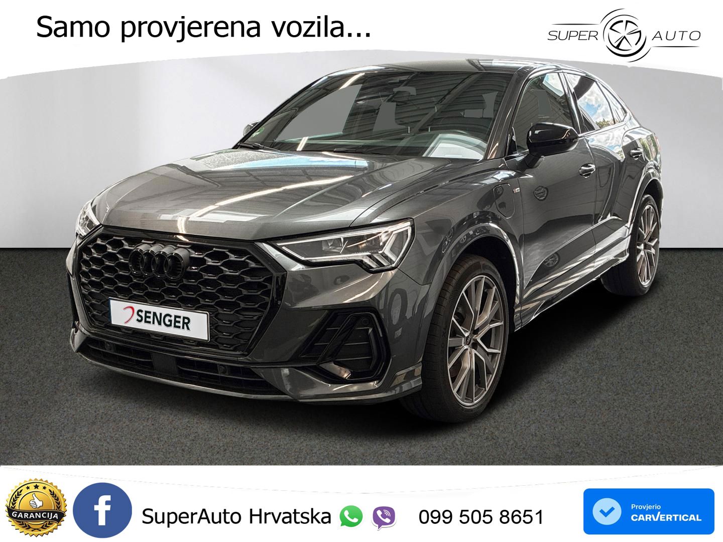 Audi Q3 Sportback 45 TFSIe (245 KS) S tronic S line LED+GR SJED+ACC