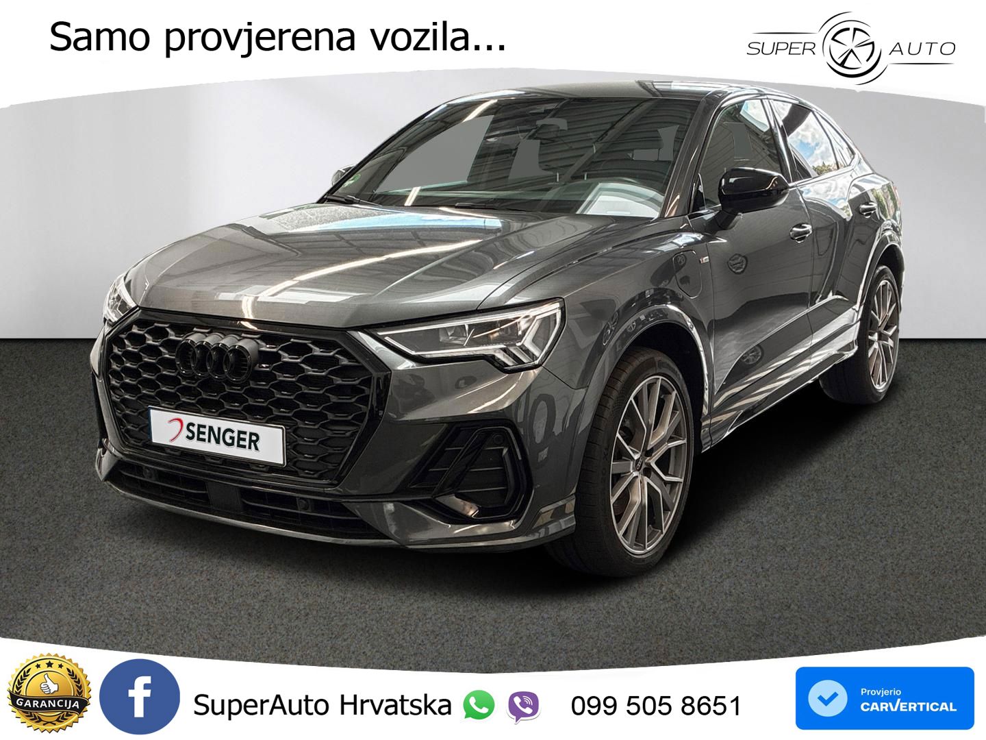 Audi Q3 Sportback 45 TFSIe (245 KS) S tronic S line LED+GR SJED+ACC