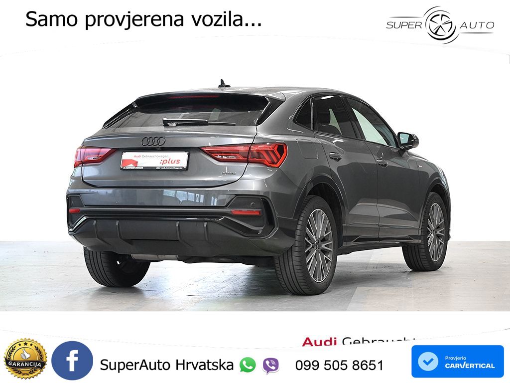 Audi Q3 Sportback 40 TDI (200 KS) quattro S tronic S line LED+GR SJED+ACC