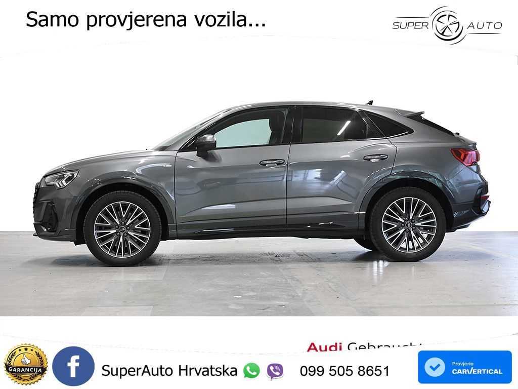 Audi Q3 Sportback 40 TDI (200 KS) quattro S tronic S line LED+GR SJED+ACC