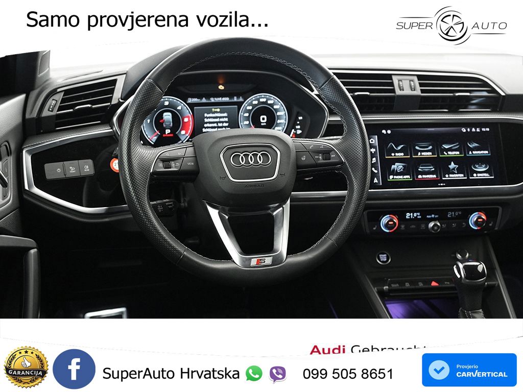 Audi Q3 Sportback 40 TDI (200 KS) quattro S tronic S line LED+GR SJED+ACC