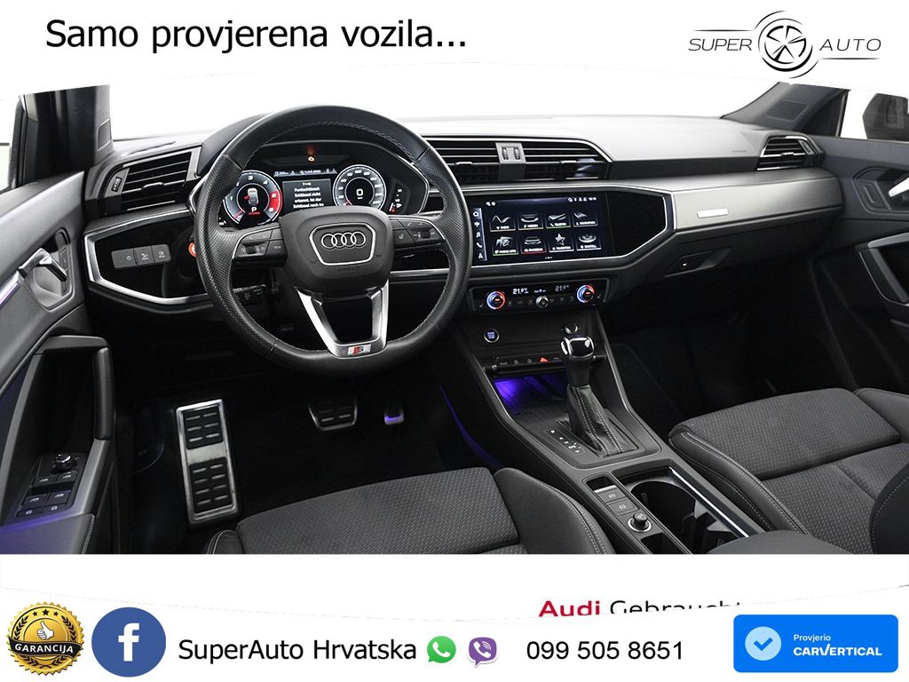 Audi Q3 Sportback 40 TDI (200 KS) quattro S tronic S line LED+GR SJED+ACC