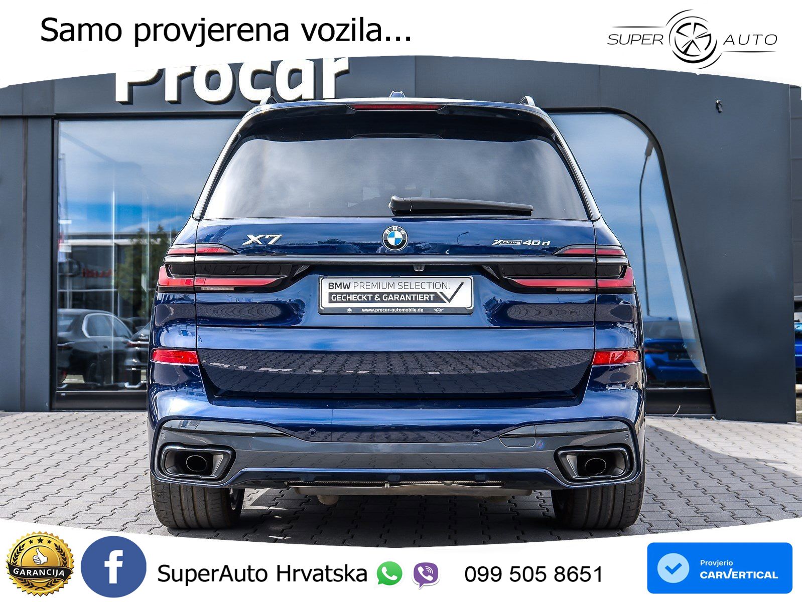BMW X7 40d (352 KS) xDrive Steptronic M Sport ZRAČNI+ACC+GR SJED+KAM+PANO
