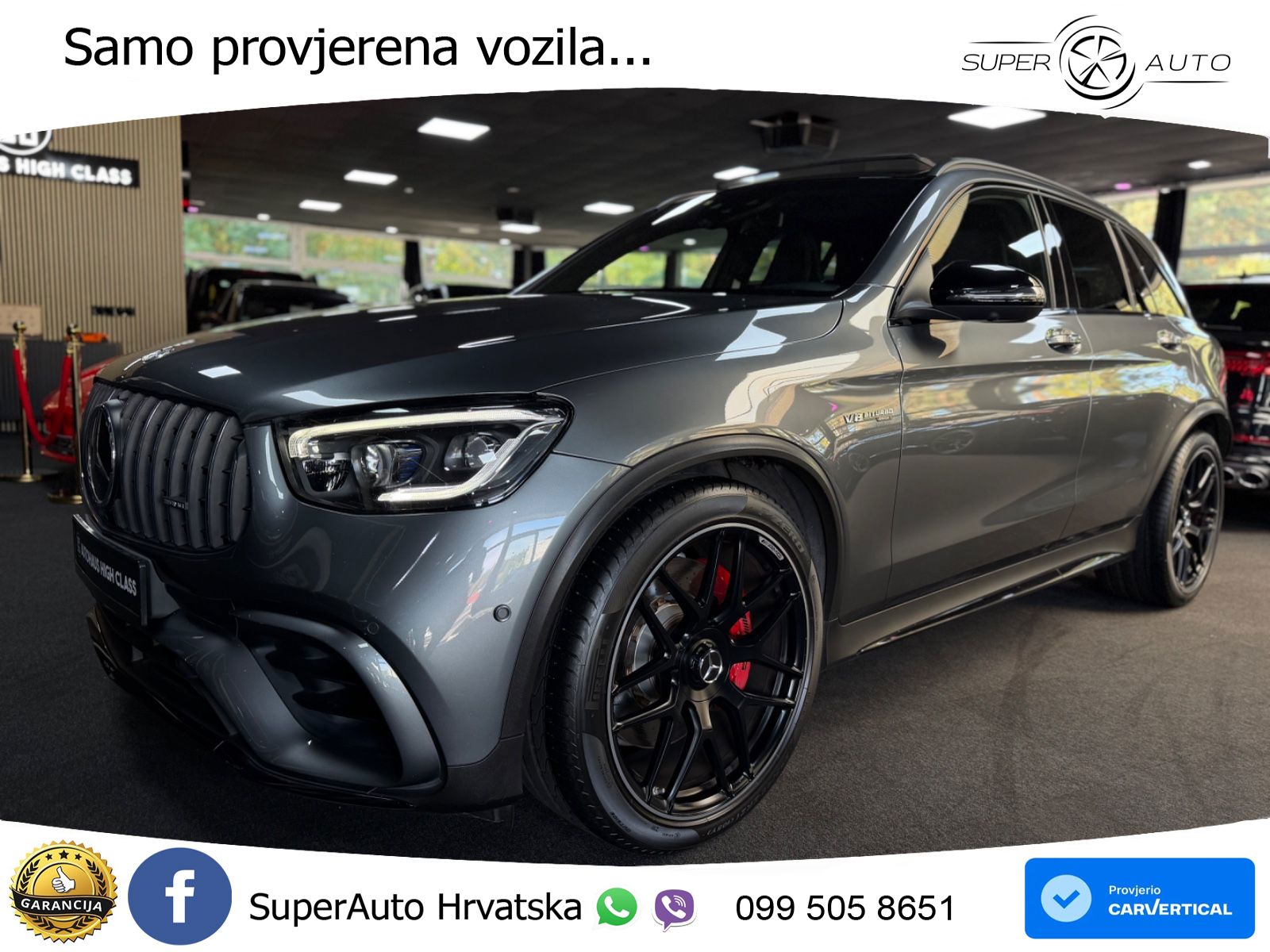 Mercedes AMG GLC 63 S V8 (510 KS) 4MATIC+ MCT LED+GR SJED+ACC