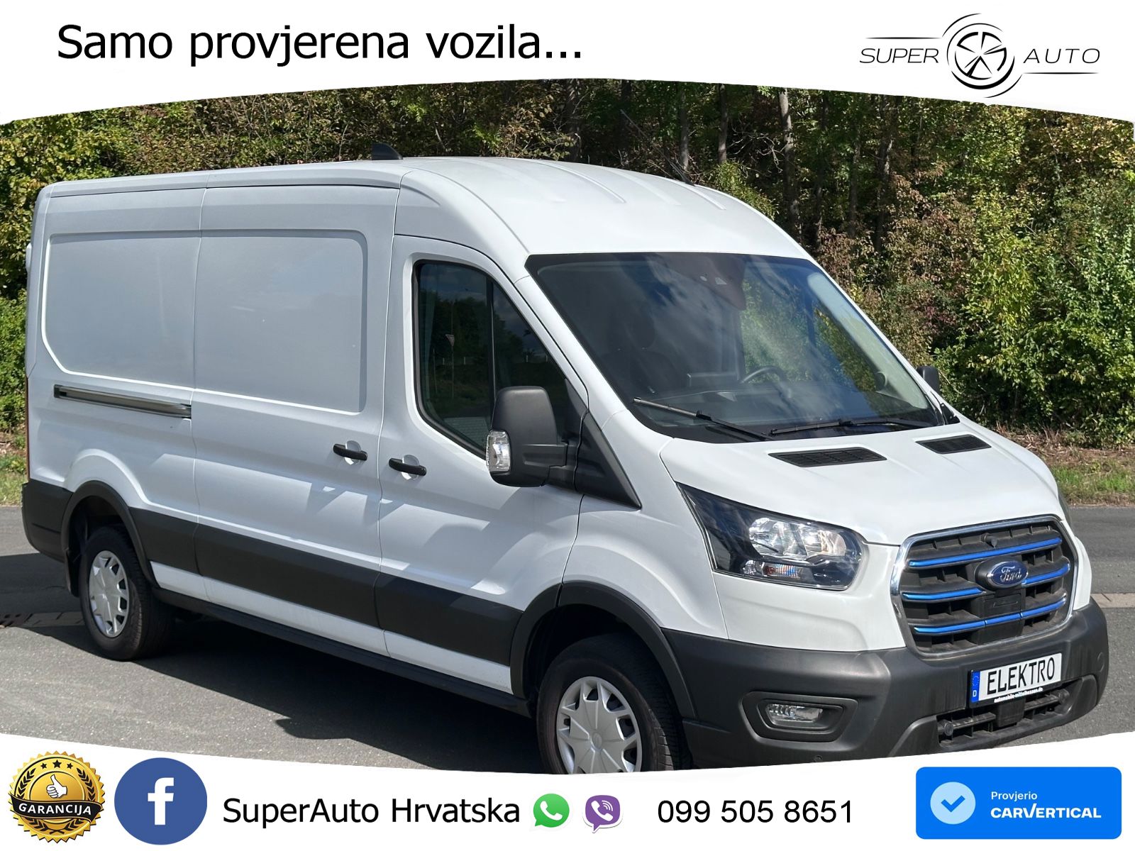 Ford Transit E 350 L3H2 230V / 68KWh 316Km WLTP 184 KS