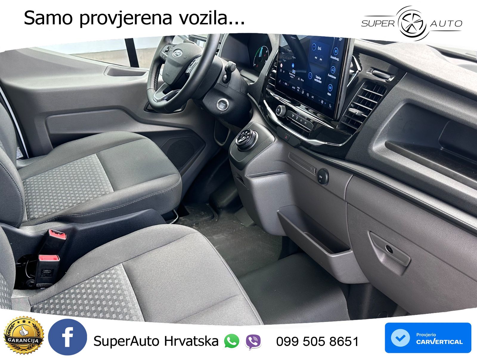 Ford Transit E 350 L3H2 230V / 68KWh 316Km WLTP 184 KS