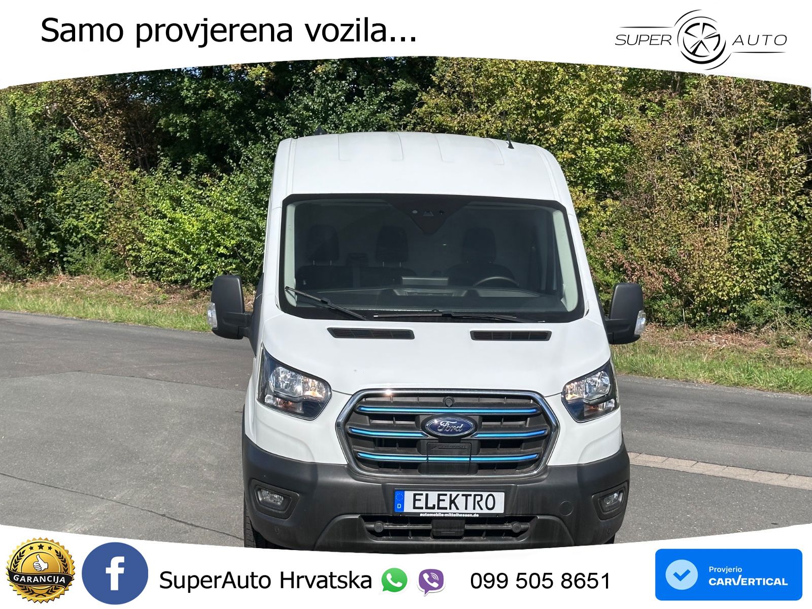 Ford Transit E 350 L3H2 230V / 68KWh 316Km WLTP 184 KS