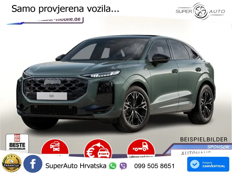 Audi Q3 Sportback 2.0 TDI (150 KS) S tronic LED+GR SJED+ACC