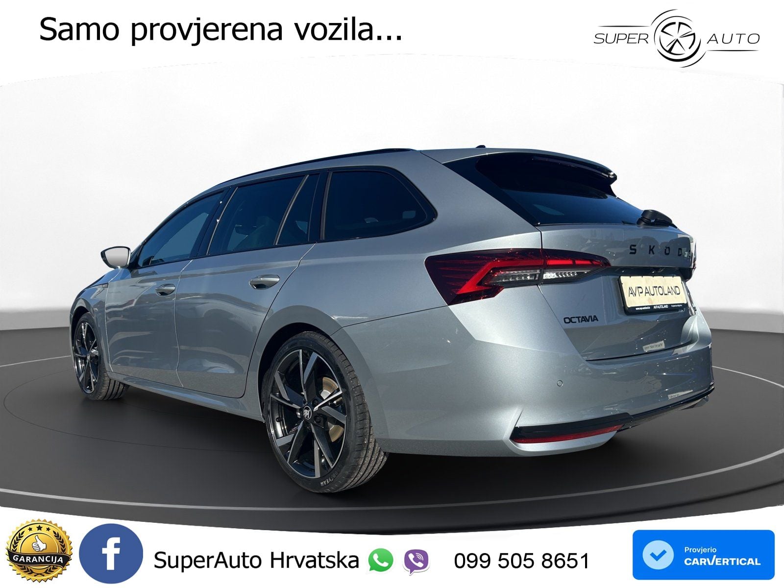 Škoda Octavia Combi 2.0 TSI (204 KS) 4x4 DSG SportLine LED+GR SJED+ACC