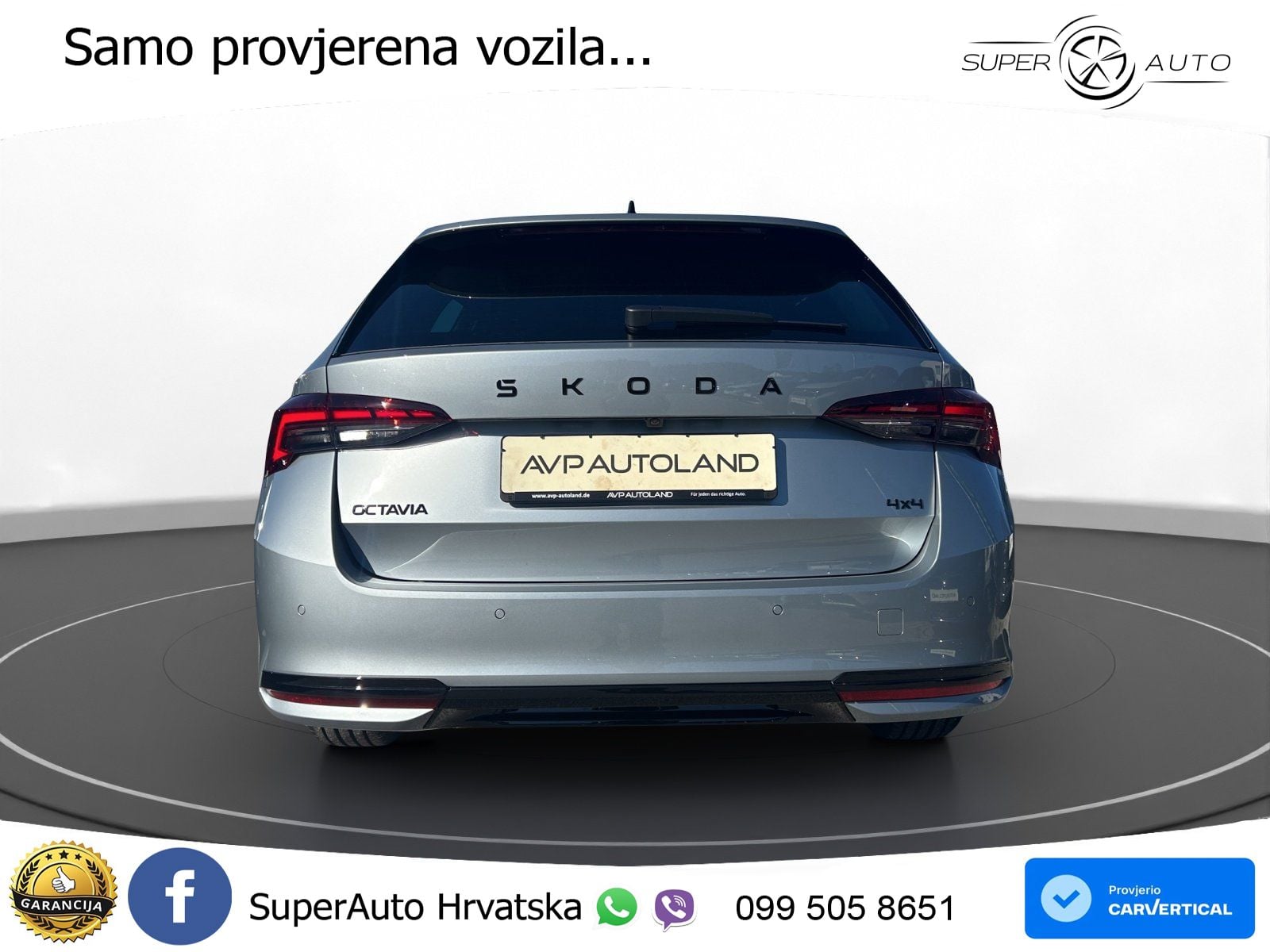 Škoda Octavia Combi 2.0 TSI (204 KS) 4x4 DSG SportLine LED+GR SJED+ACC