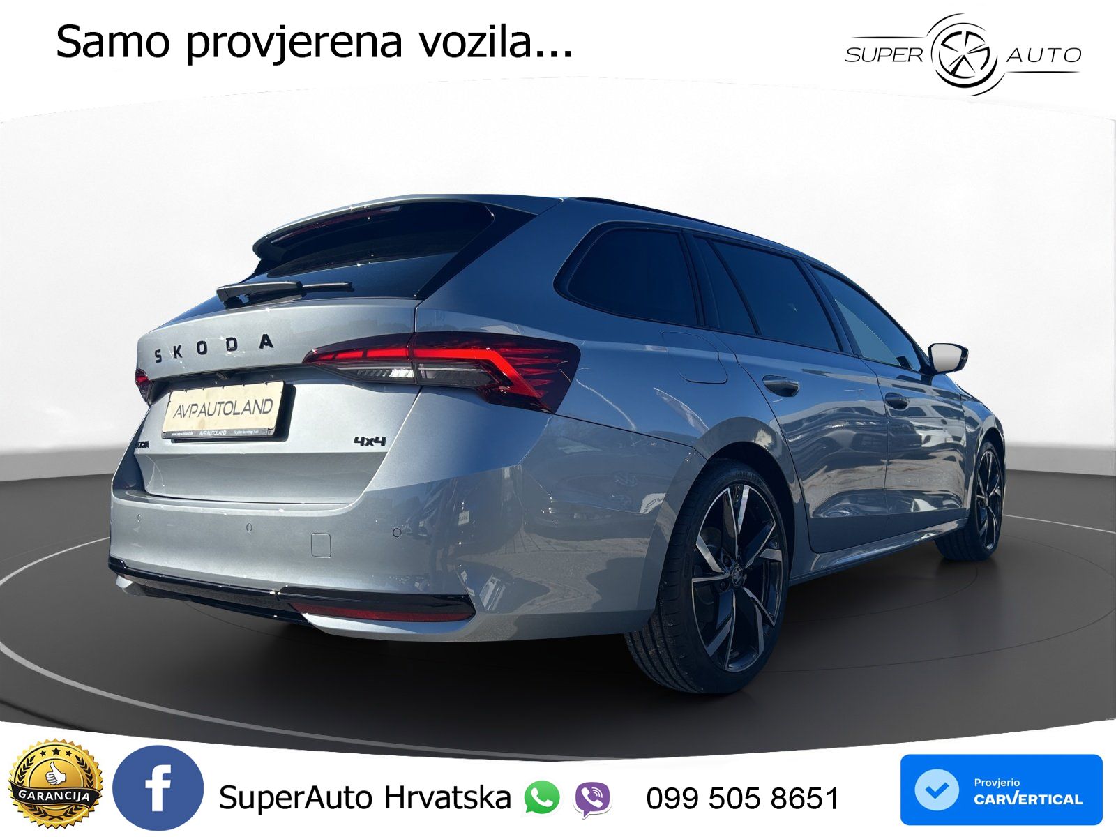 Škoda Octavia Combi 2.0 TSI (204 KS) 4x4 DSG SportLine LED+GR SJED+ACC