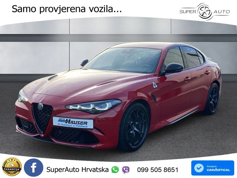 Alfa Romeo Giulia Quadrifoglio 2.9 V6 Bi-Turbo (520 KS) Automatic LED+GR SJED+ACC