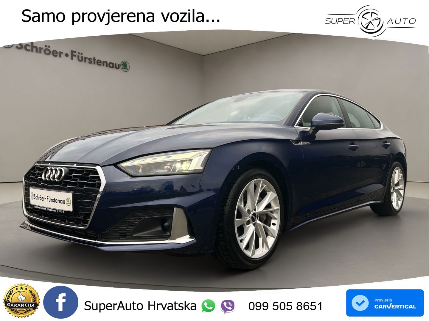 Audi A5 Sportback  40 TFSI (204 KS) S tronic LED+GR SJED+ACC