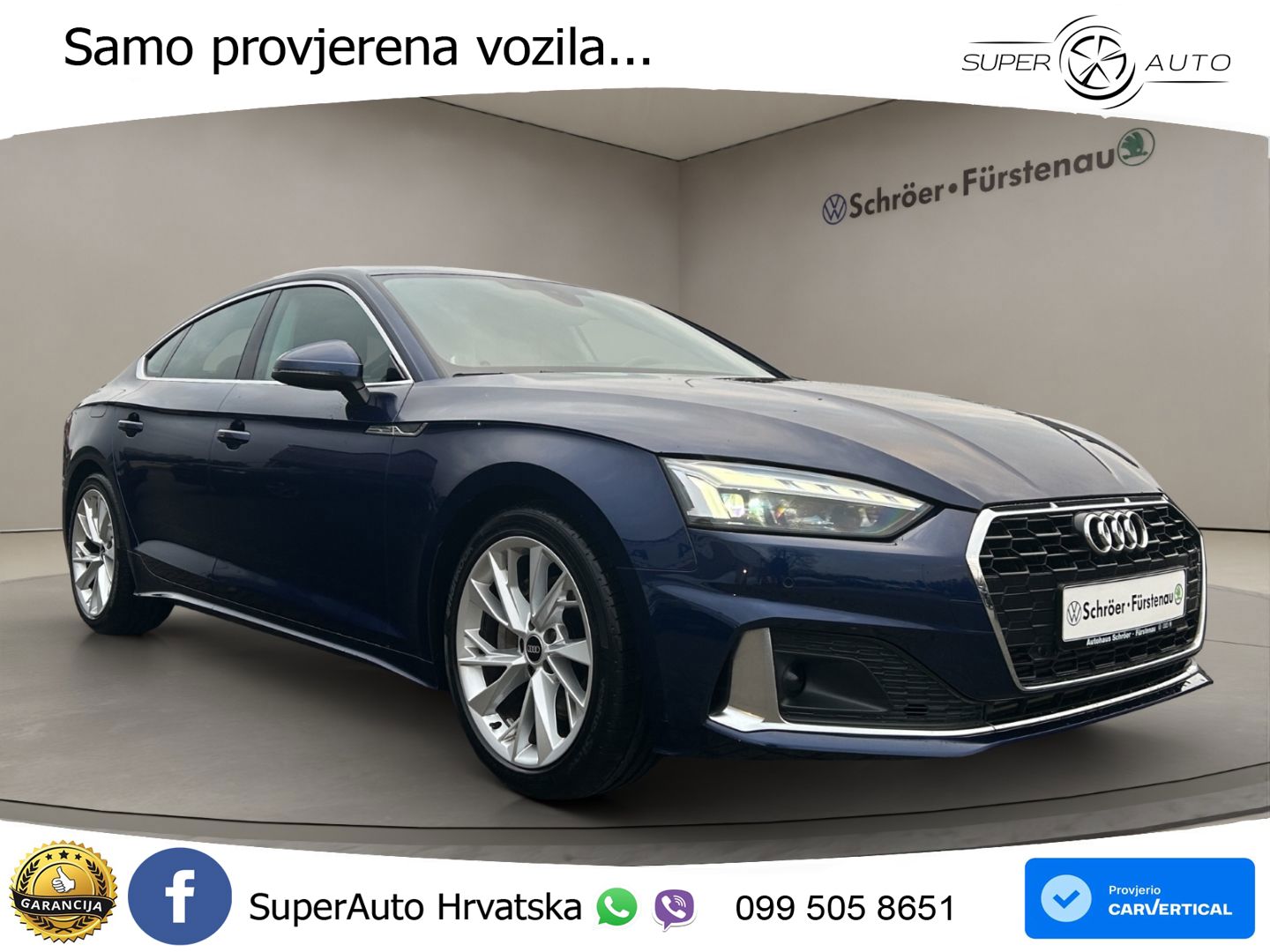 Audi A5 Sportback  40 TFSI (204 KS) S tronic LED+GR SJED+ACC