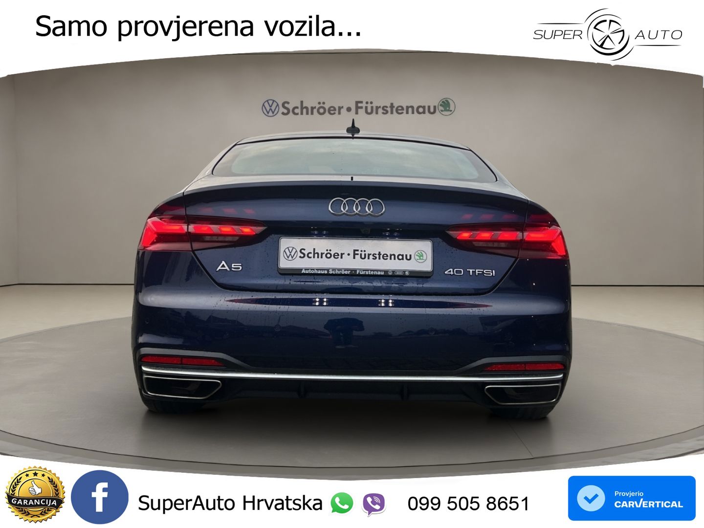 Audi A5 Sportback  40 TFSI (204 KS) S tronic LED+GR SJED+ACC