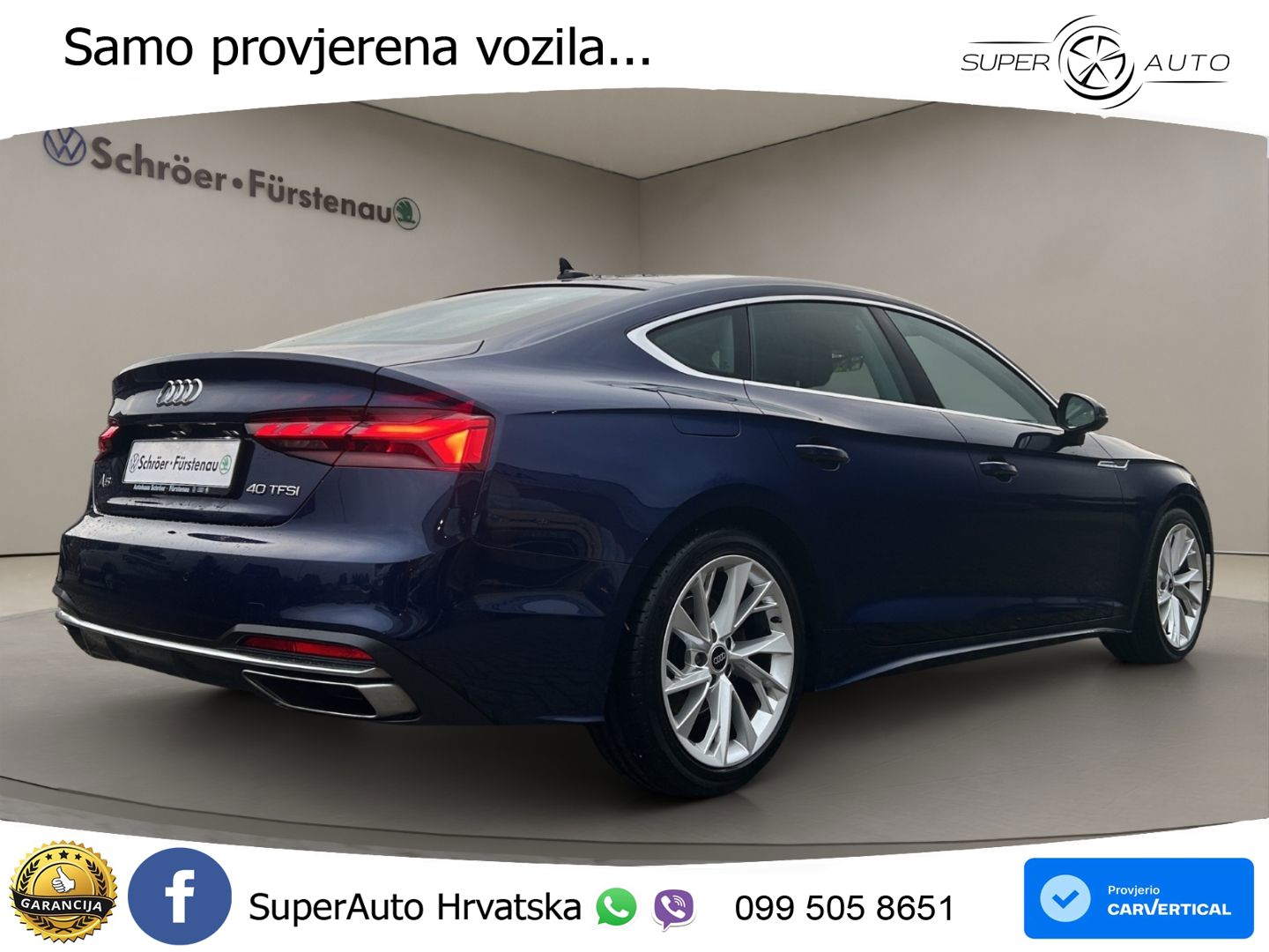 Audi A5 Sportback  40 TFSI (204 KS) S tronic LED+GR SJED+ACC