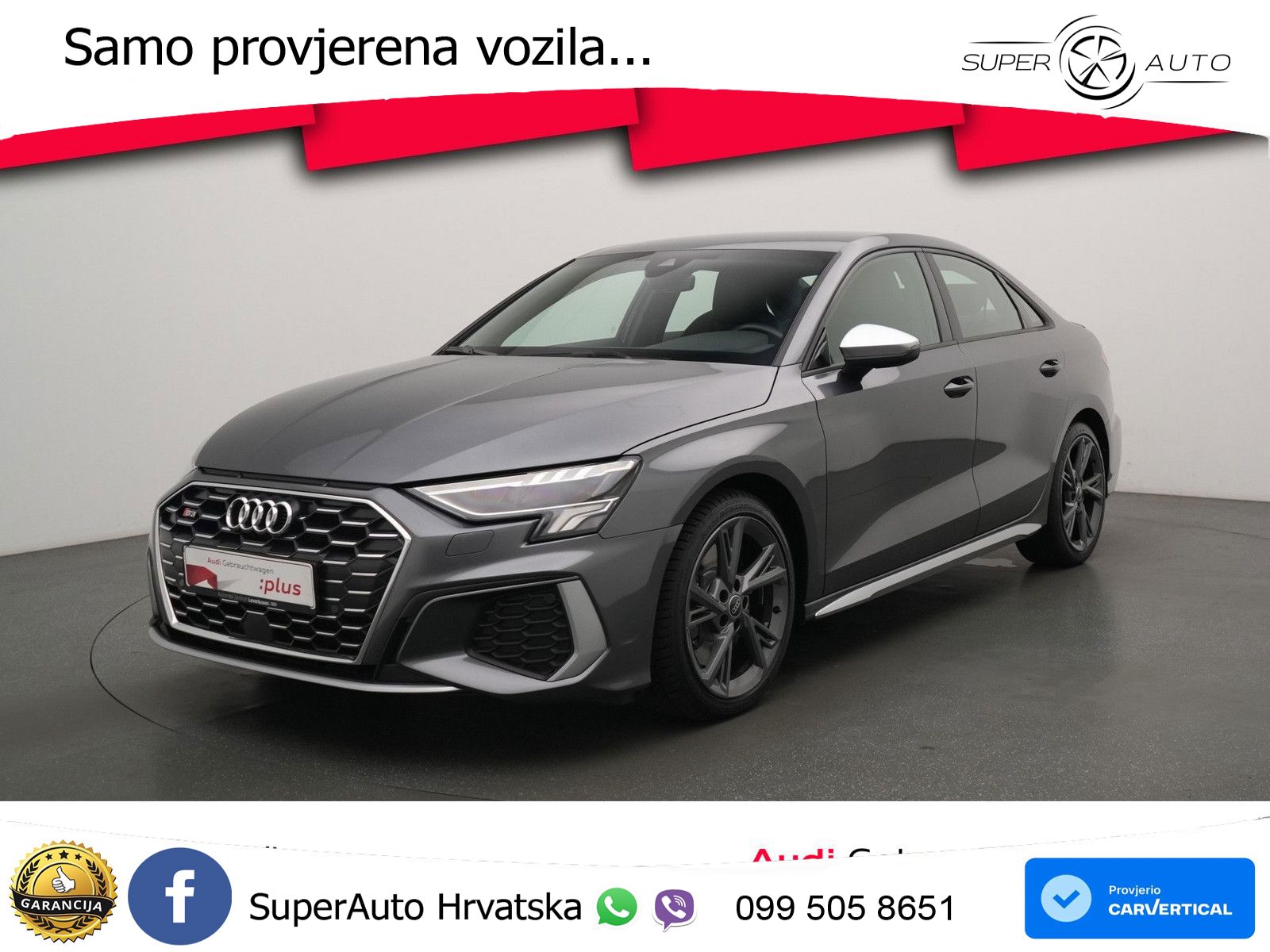 Audi S3 Limuzina 2.0 TFSI (310 KS) quattro S tronic LED+GR SJED+ACC