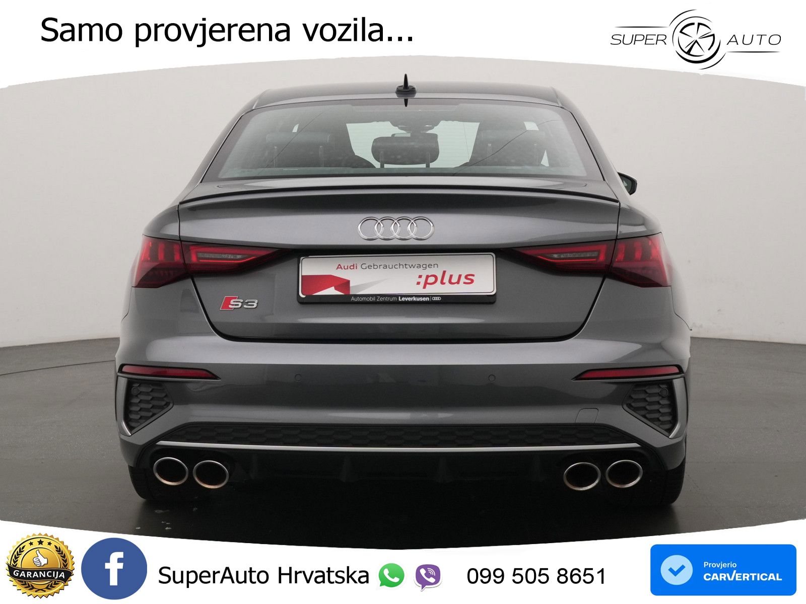 Audi S3 Limuzina 2.0 TFSI (310 KS) quattro S tronic LED+GR SJED+ACC