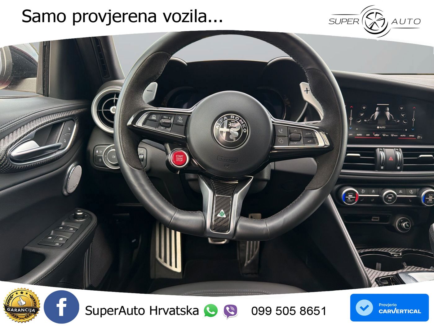 Alfa Romeo Giulia Quadrifoglio 2.9 V6 Bi-Turbo (520 KS) Automatic LED+GR SJED+ACC
