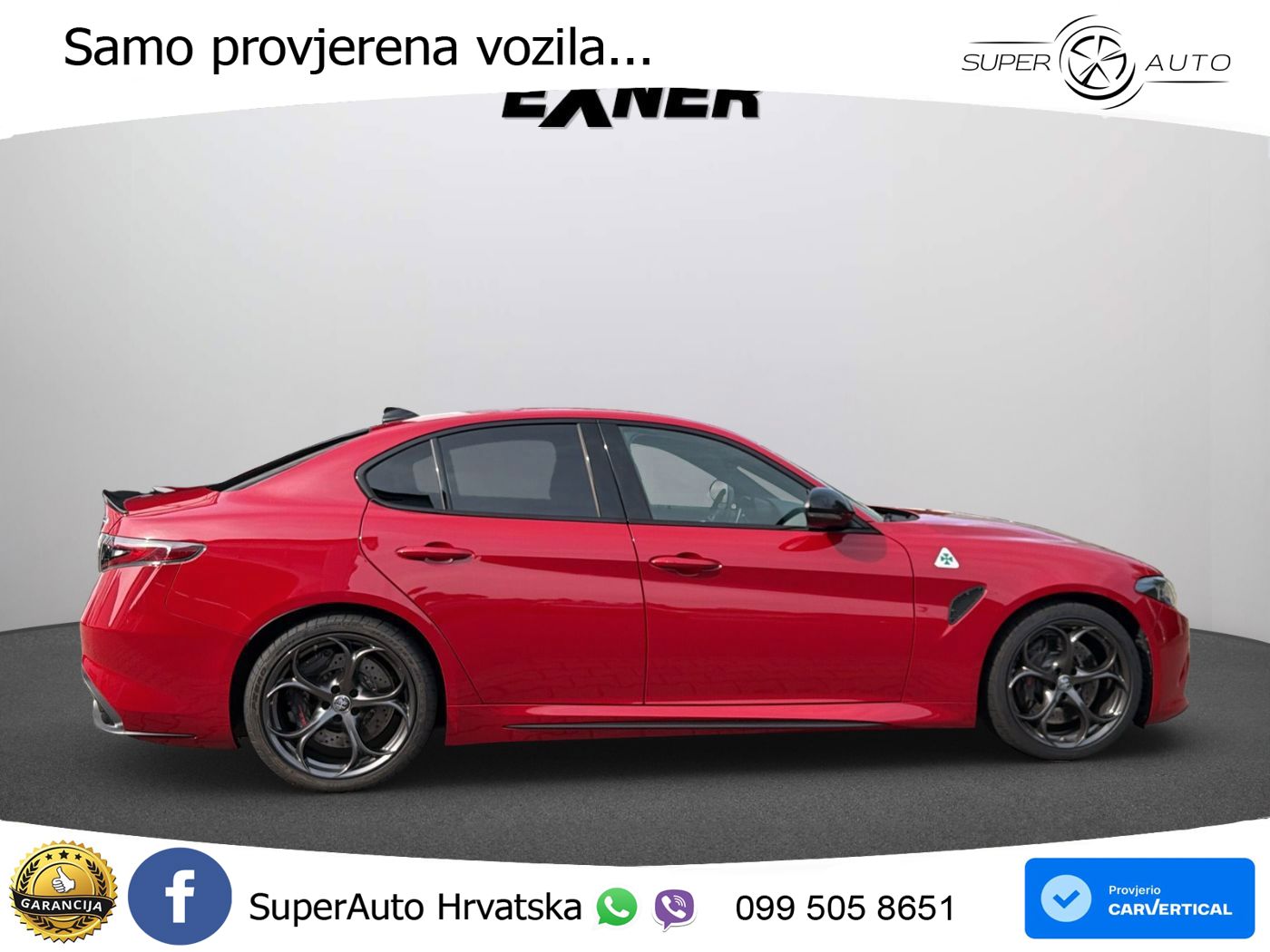 Alfa Romeo Giulia Quadrifoglio 2.9 V6 Bi-Turbo (520 KS) Automatic LED+GR SJED+ACC