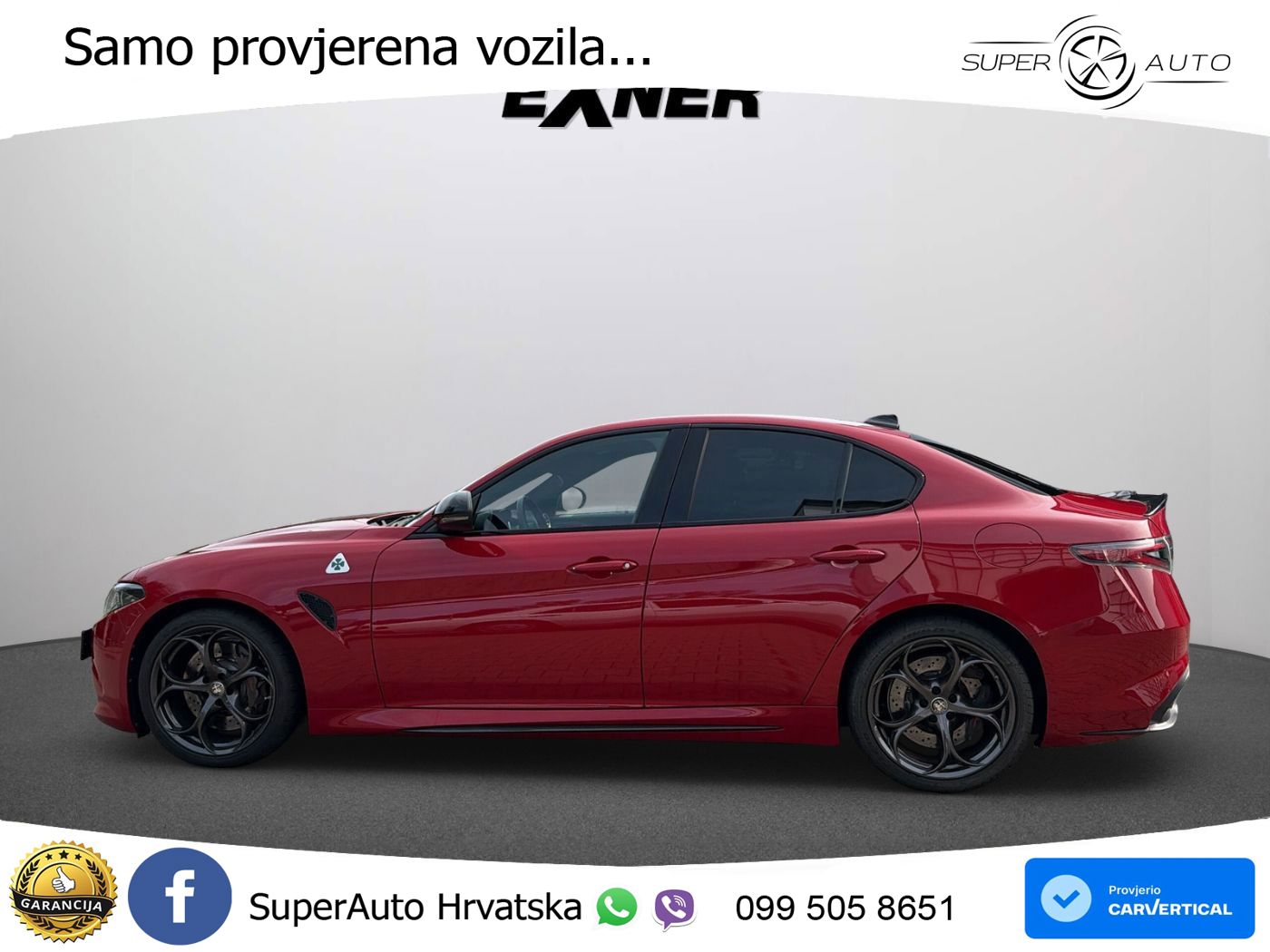 Alfa Romeo Giulia Quadrifoglio 2.9 V6 Bi-Turbo (520 KS) Automatic LED+GR SJED+ACC