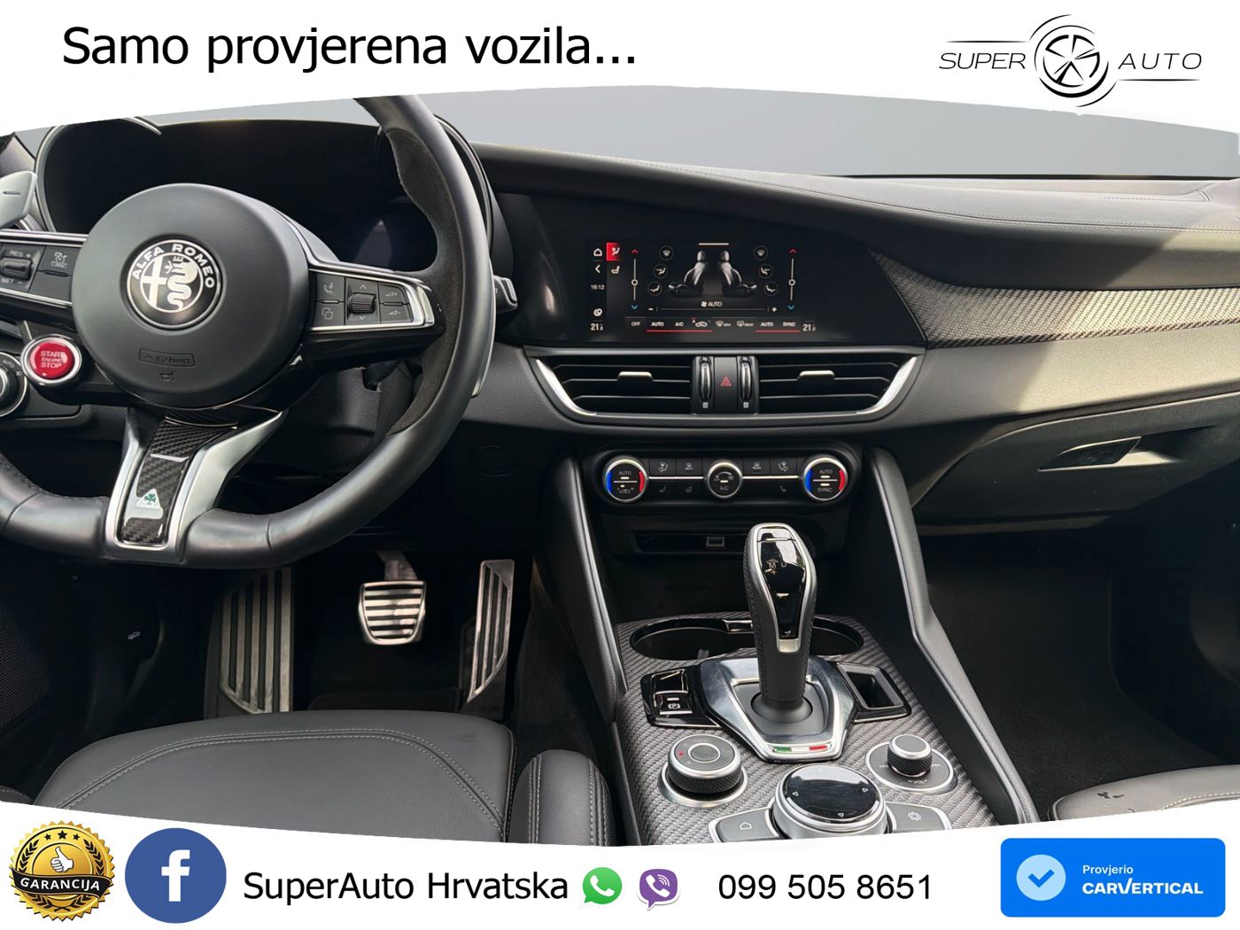 Alfa Romeo Giulia Quadrifoglio 2.9 V6 Bi-Turbo (520 KS) Automatic LED+GR SJED+ACC