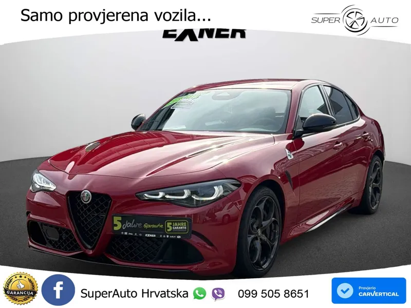 Alfa Romeo Giulia Quadrifoglio 2.9 V6 Bi-Turbo (520 KS) Automatic LED+GR SJED+ACC