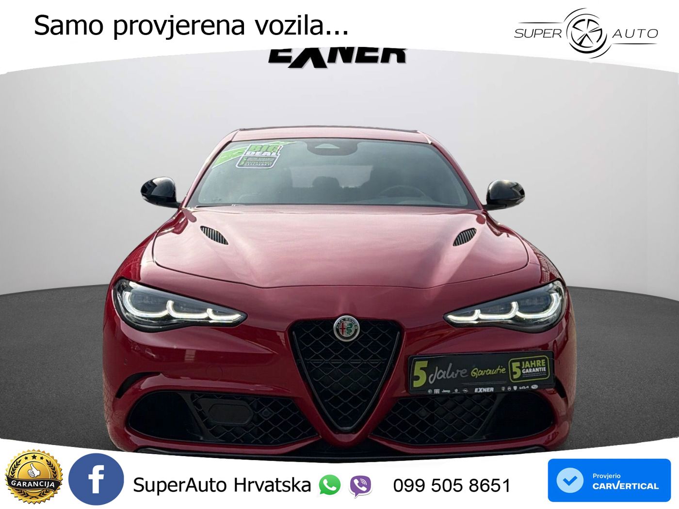 Alfa Romeo Giulia Quadrifoglio 2.9 V6 Bi-Turbo (520 KS) Automatic LED+GR SJED+ACC