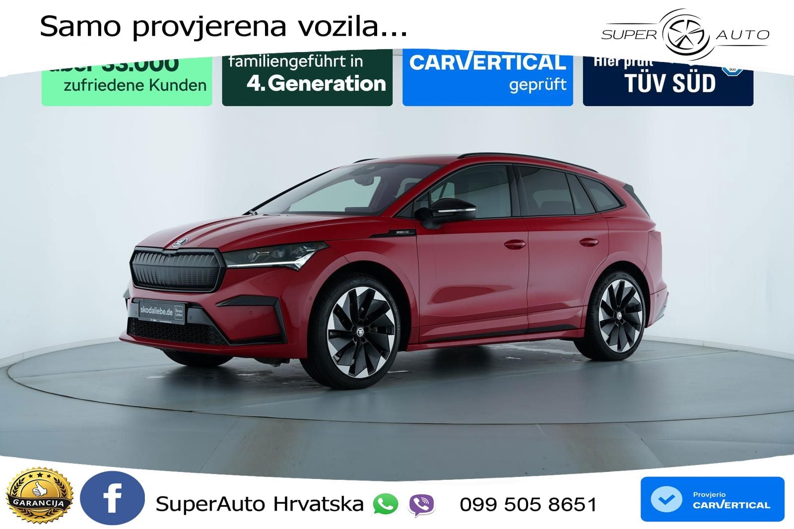Škoda Enyaq iV 80 82 kWh (204 KS) SportLine LED+GR SJED+ACC