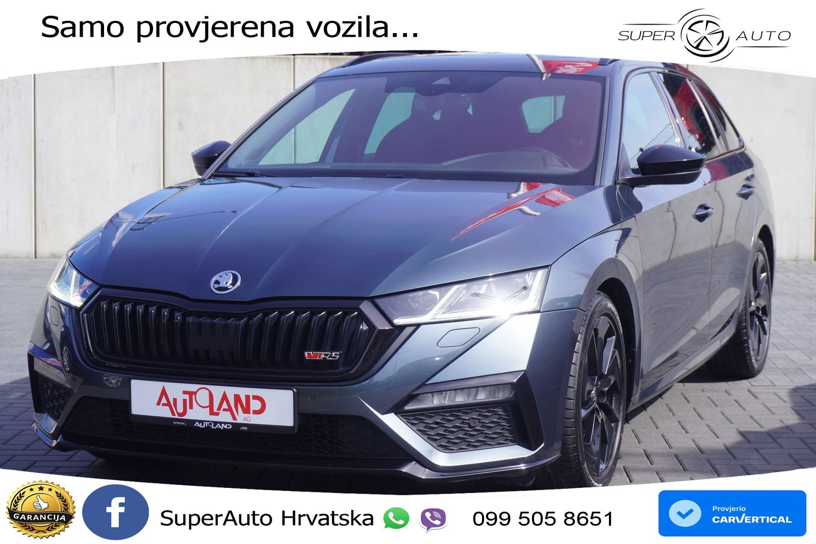 Škoda Octavia Combi RS 2.0 TSI (245 KS) DSG LED+GR SJED+ACC