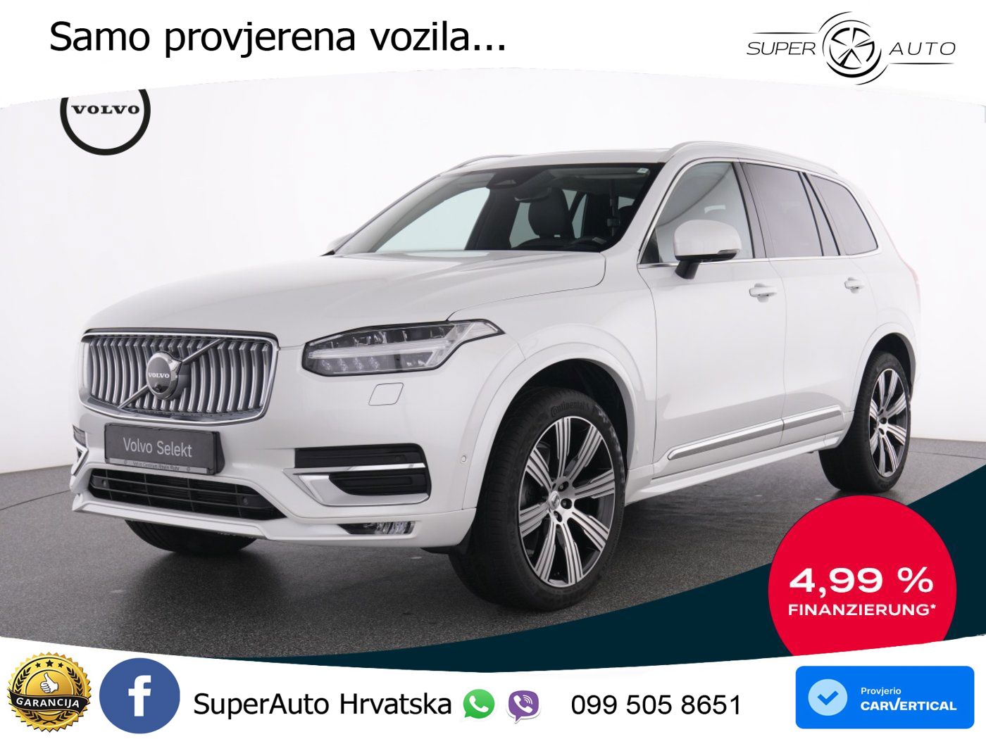 Volvo XC90 2.0 B5 Diesel AWD Automatic ACC+HEAD+4xGR SJED+360+PANO