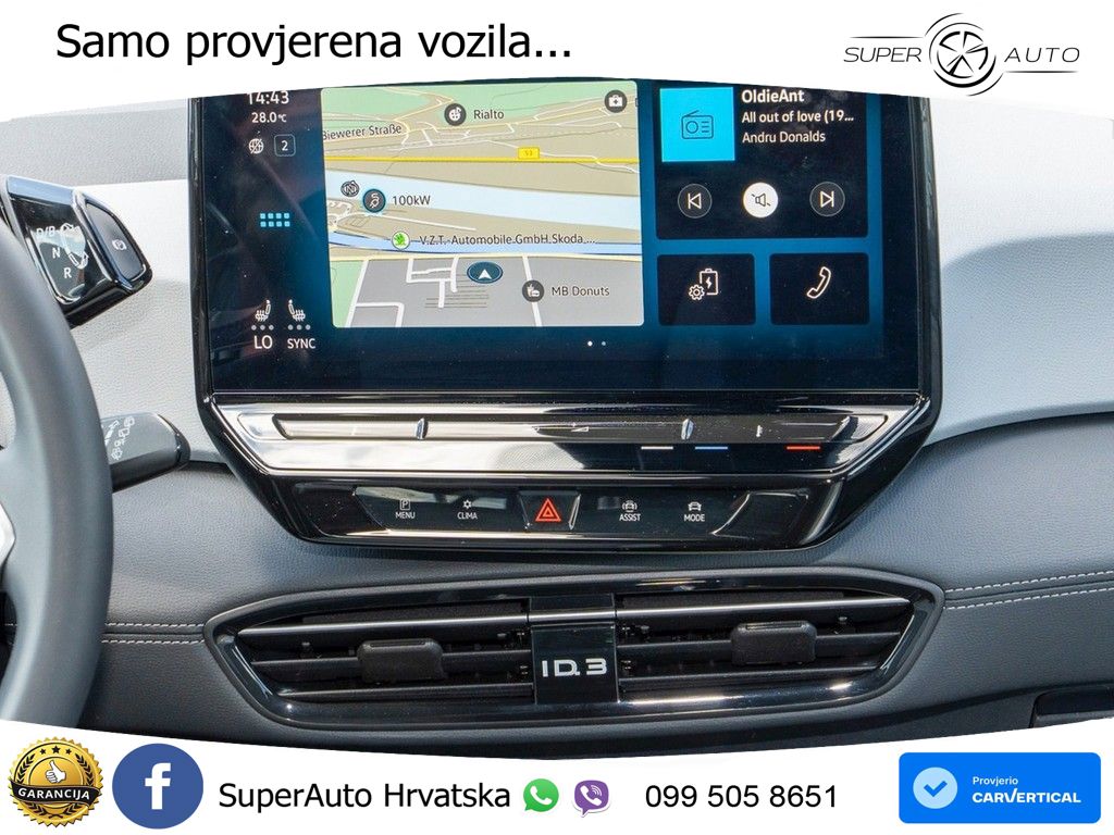 Volkswagen ID.3 Pro 62 kWh (204 KS) LED+GR SJED+ACC