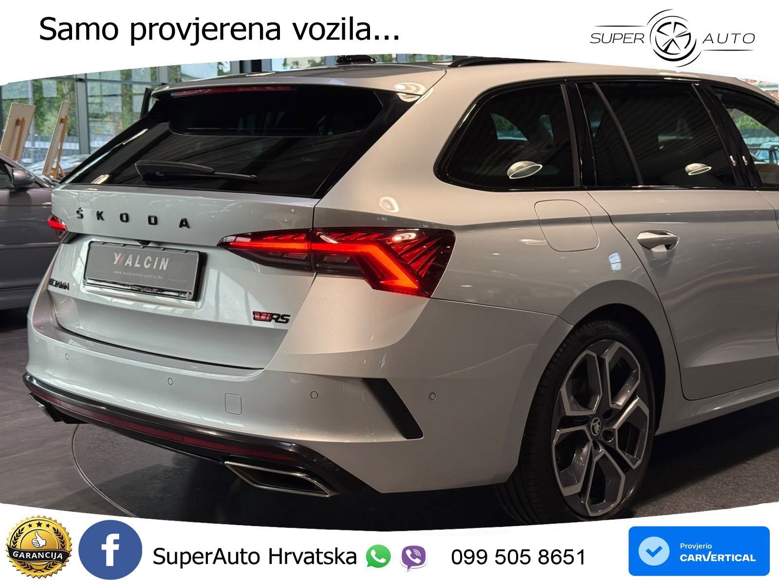 Škoda Octavia Combi RS 2.0 TDI (200 KS) DSG LED+GR SJED+ACC