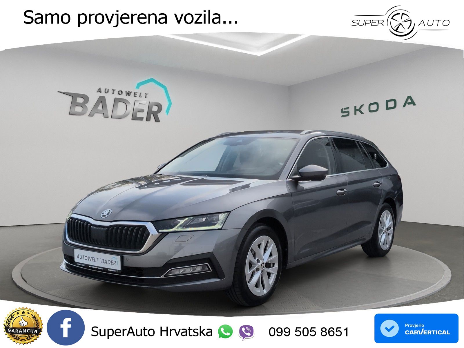 Škoda Octavia Combi 2.0 TDI (150 KS) DSG LED+GR SJED+ACC
