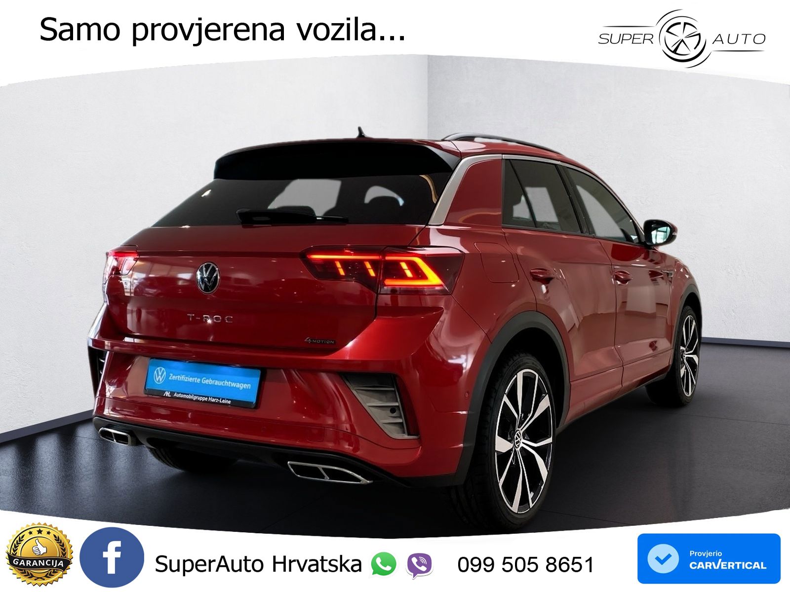 Volkswagen T-Roc I 2.0 TSI (190 KS) 4M DSG LED+GR SJED+ACC