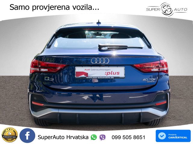 Audi Q3 Sportback 40 TDI (200 KS) quattro S tronic S line LED+GR SJED+ACC