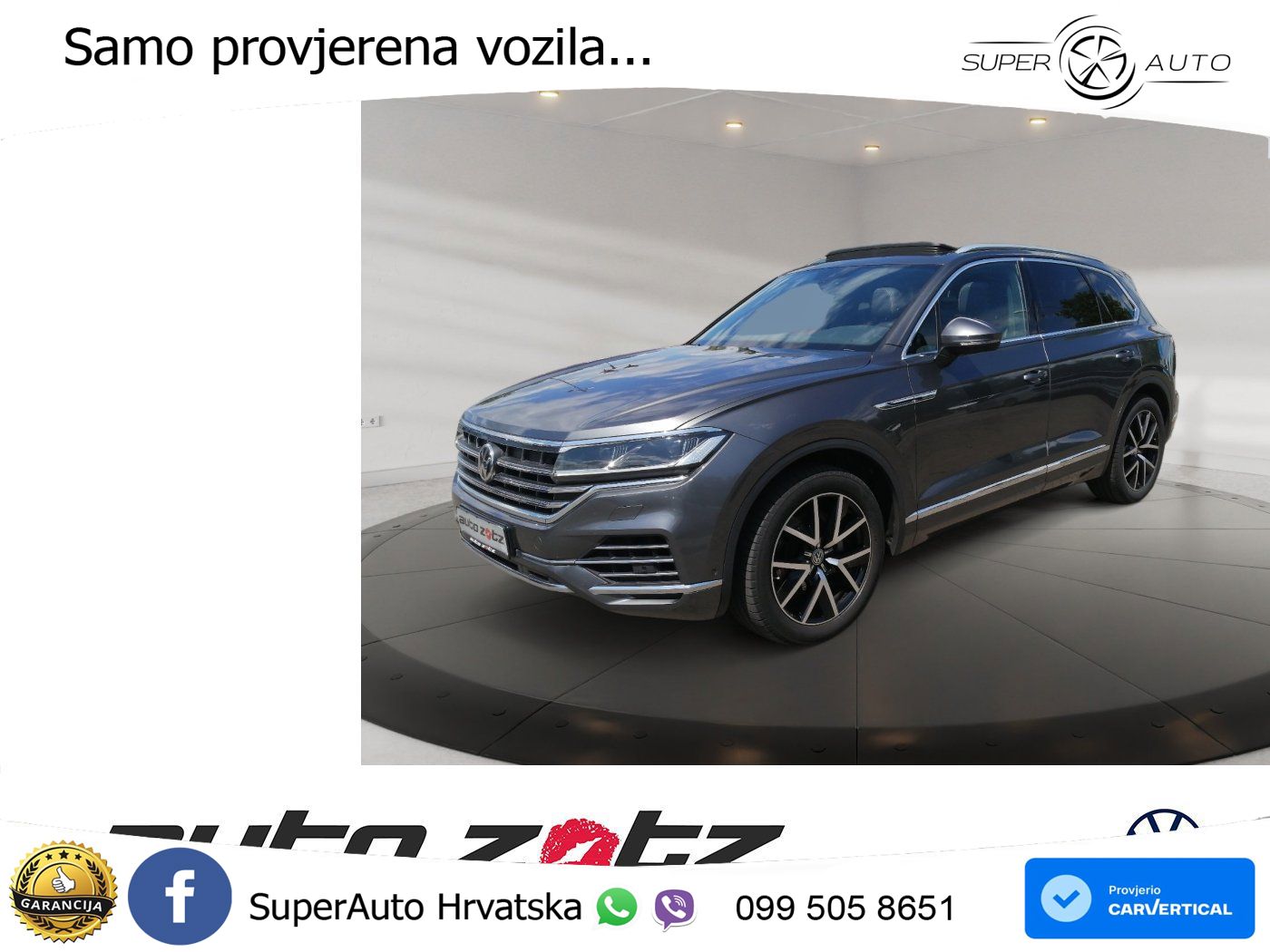 Volkswagen Touareg 3.0 V6 TDI (286 KS) 4MOTION Tiptronic ZRAČNI+ACC+GR SJED+KAM+PANO
