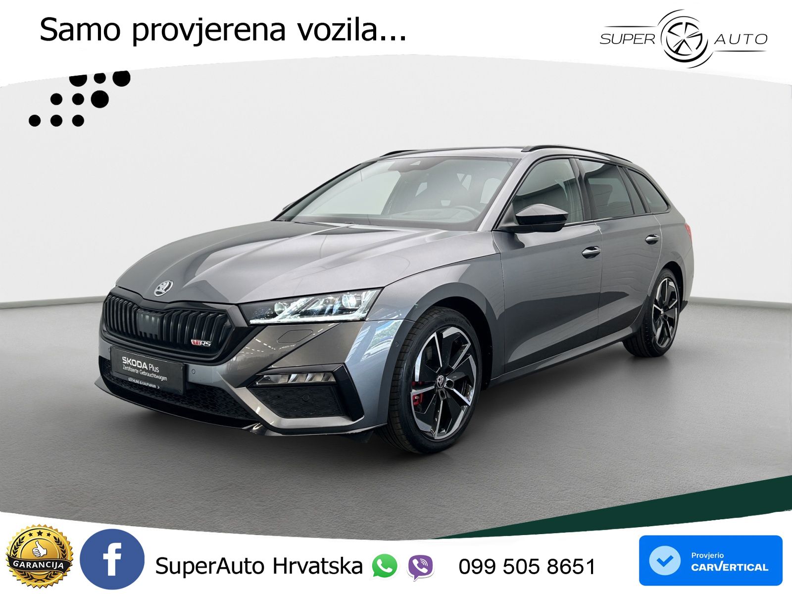 Škoda Octavia Combi RS 2.0 TDI (200 KS) DSG LED+GR SJED+ACC