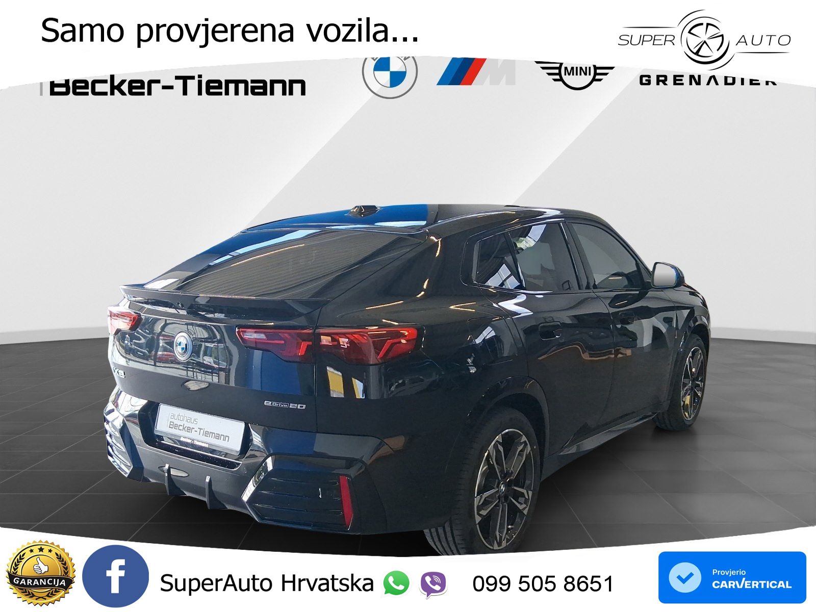BMW iX2 66.5 kWh (204 KS) eDrive20 LED+GR SJED+ACC