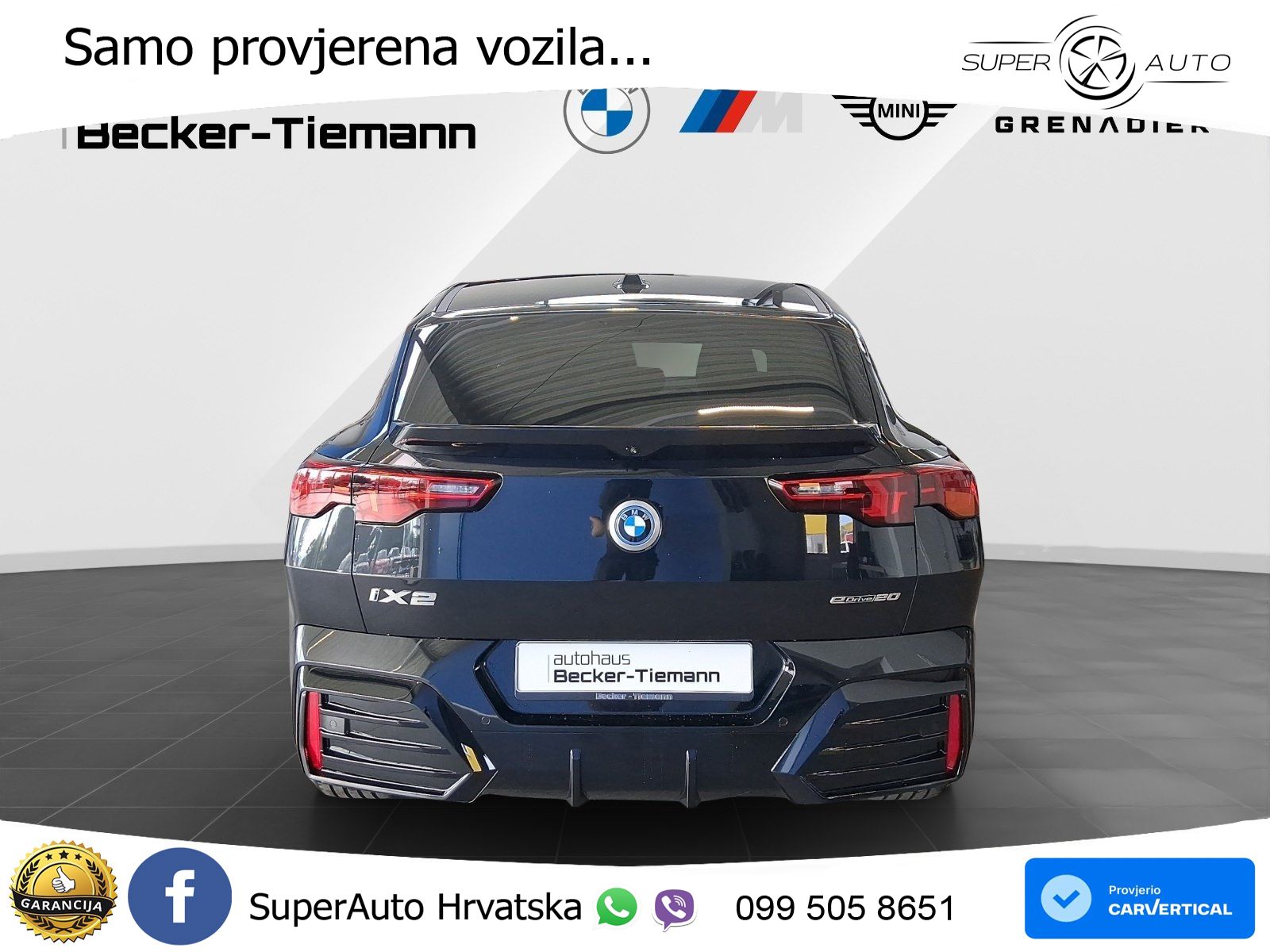BMW iX2 66.5 kWh (204 KS) eDrive20 LED+GR SJED+ACC