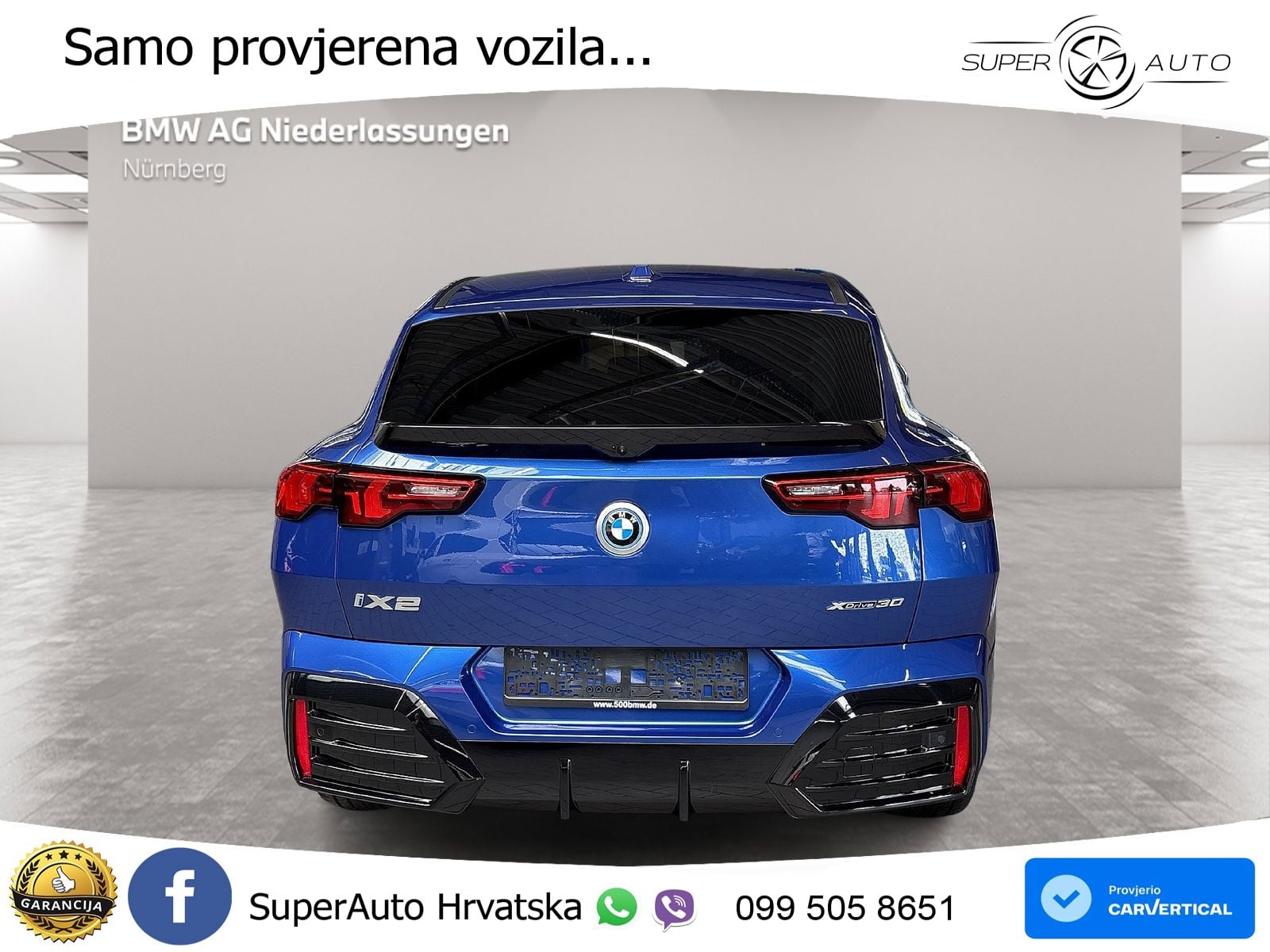 BMW iX2 66.5 kWh (313 KS) xDrive30 M Sport LED+GR SJED+ACC