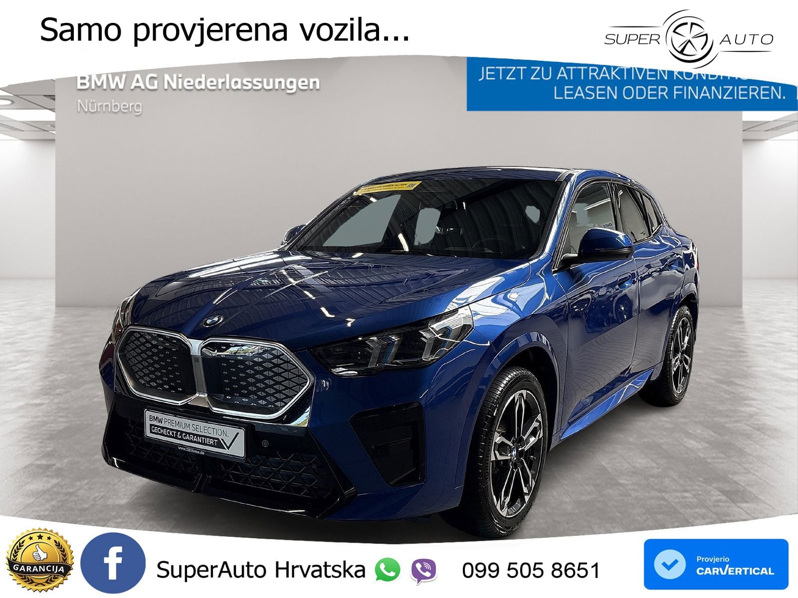 BMW iX2 66.5 kWh (313 KS) xDrive30 M Sport LED+GR SJED+ACC