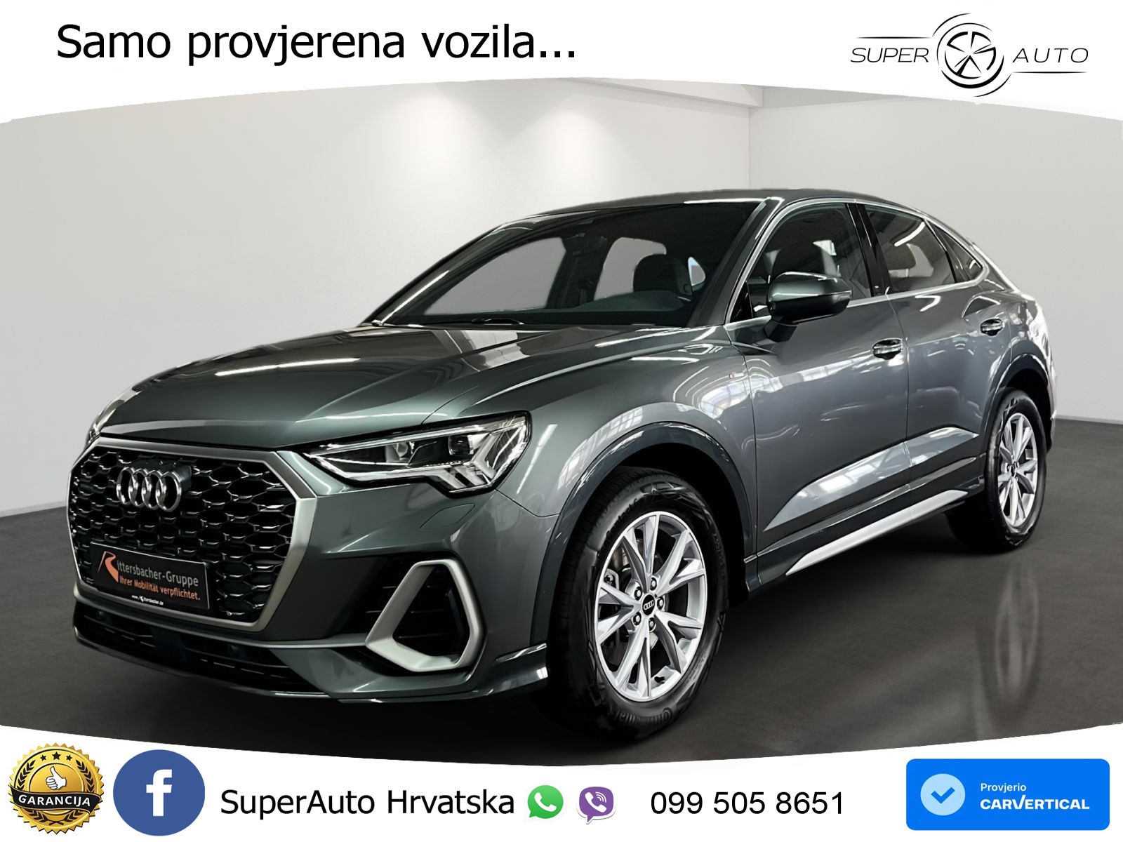 Audi Q3 II Sportback 45 TFSI (245 KS) quattro S tronic S line LED+GR SJED+ACC