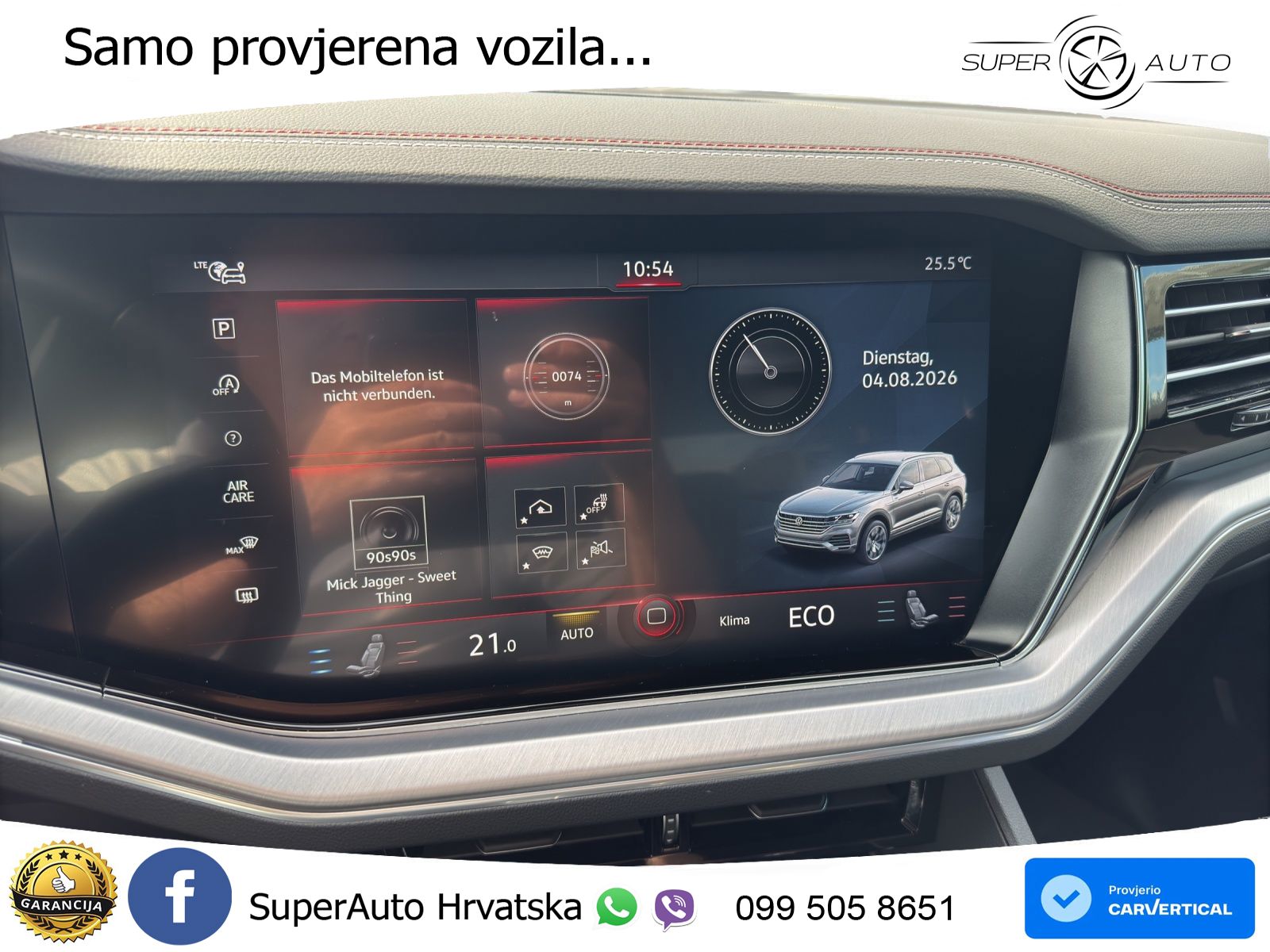 Volkswagen Touareg 3.0 V6 TDI (286 KS) 4MOTION Tiptronic ZRAČNI+ACC+GR SJED+KAM+PANO